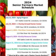 Senior Farmer’s Market Schedule