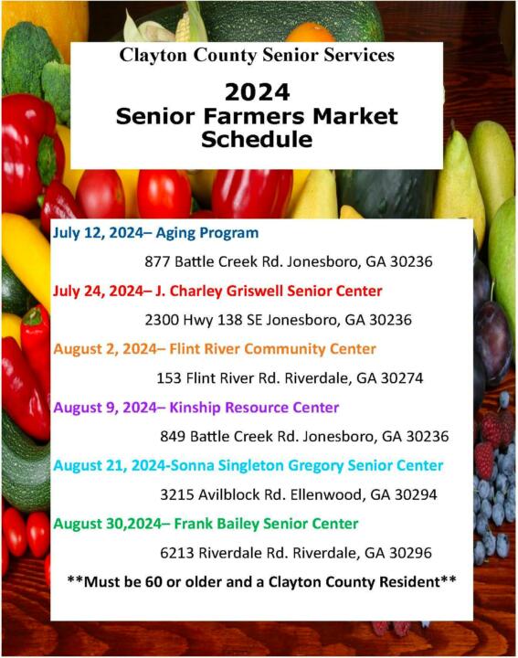 Farmer's Market Schedule Flyer