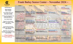 FBSC Nov. 2024 Activity Calendar