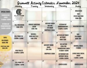 Griswell Activity Calendar Nov 2024