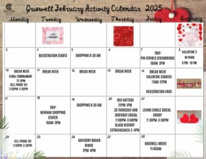 Griswell Activity Calendar Nov 2024