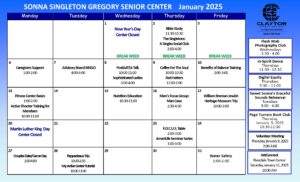 Sonna Singleton Nov. 2024 Activity Center Calendar